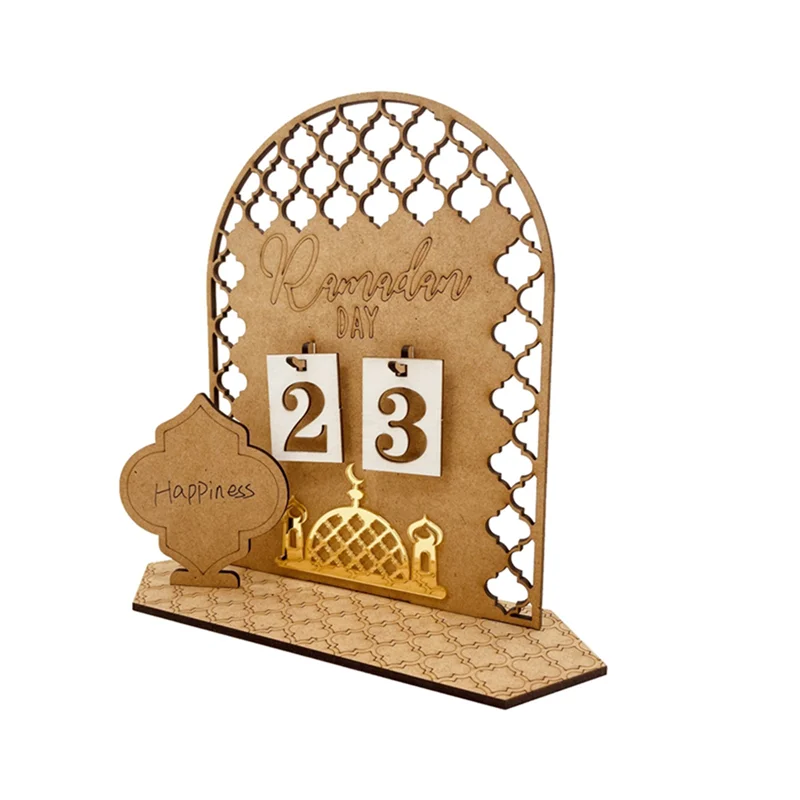 AED6-Ramadan Countdown Calendar Eid Mubarak Ornament 2023 Ramadan Decoration For Home Islam Muslim Party Decor Ramadan B