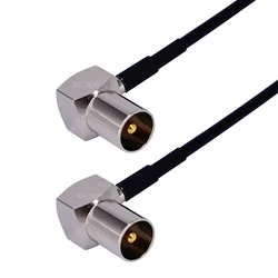 Pigtail Coaxial Jumper RG174 Extension Cable TV male plug to TV Male Plug Both Right Angle 90 Degree RF Adapter Cable