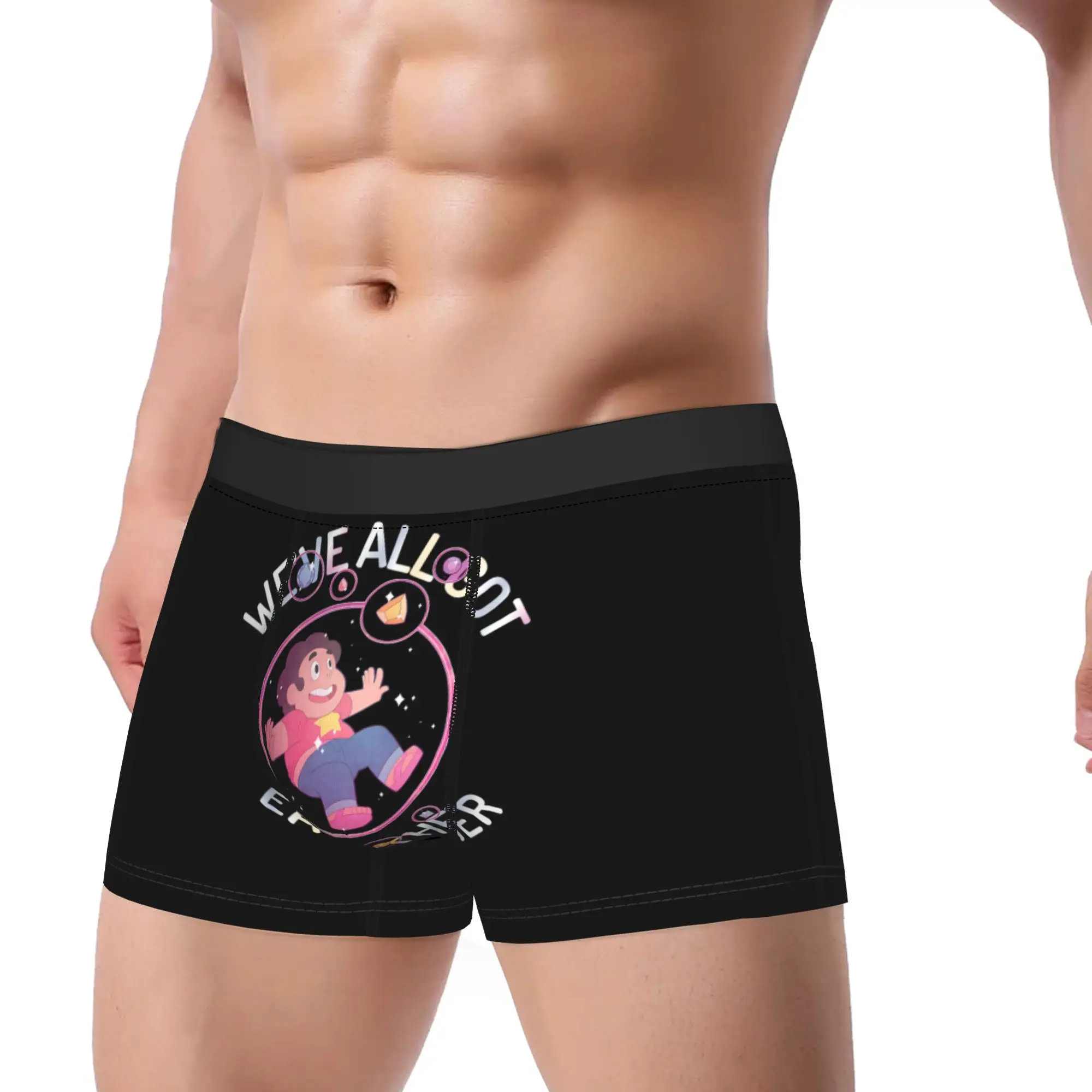 Man Steven Star Boxer Briefs Shorts Panties Polyester Underwear Steven Universe Male Fashion S-XXL Underpants