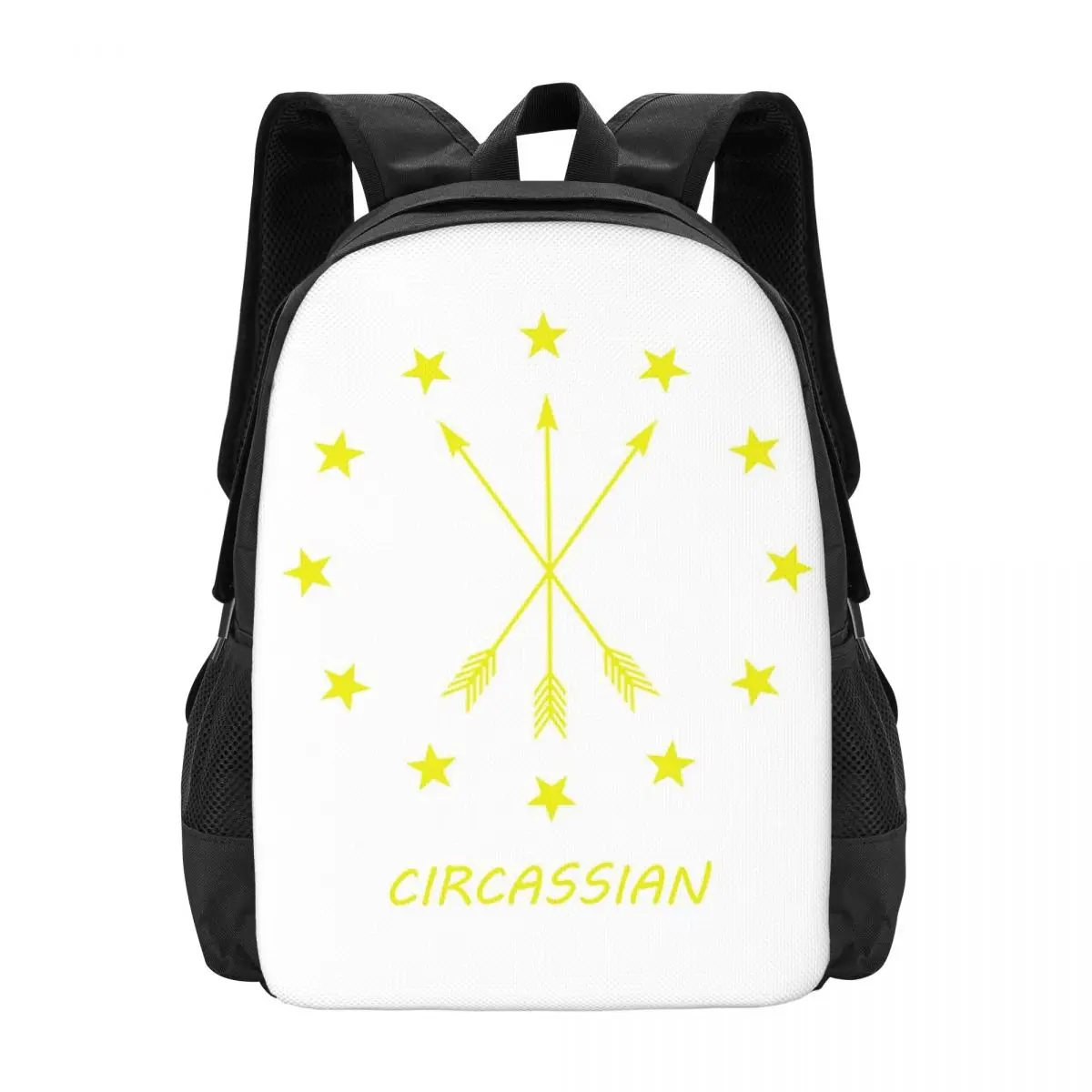 12 Sterne um 3 Pfeile herum, Rucksack mit Adygea-Flagge, heißer Verkauf, Tagesrucksack, große Kapazität, Büchertasche, Schultasche, Umhängetaschen für Männer und Frauen