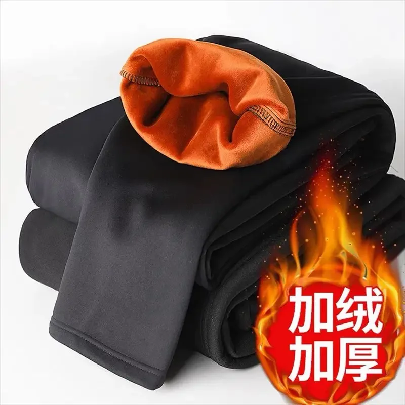 Winter Men Thermal Underwear Bottoms Male Leggings Thermos Pants Warm Winter Thicken Inner Wear Elastic Tights Pants 3XL KX70