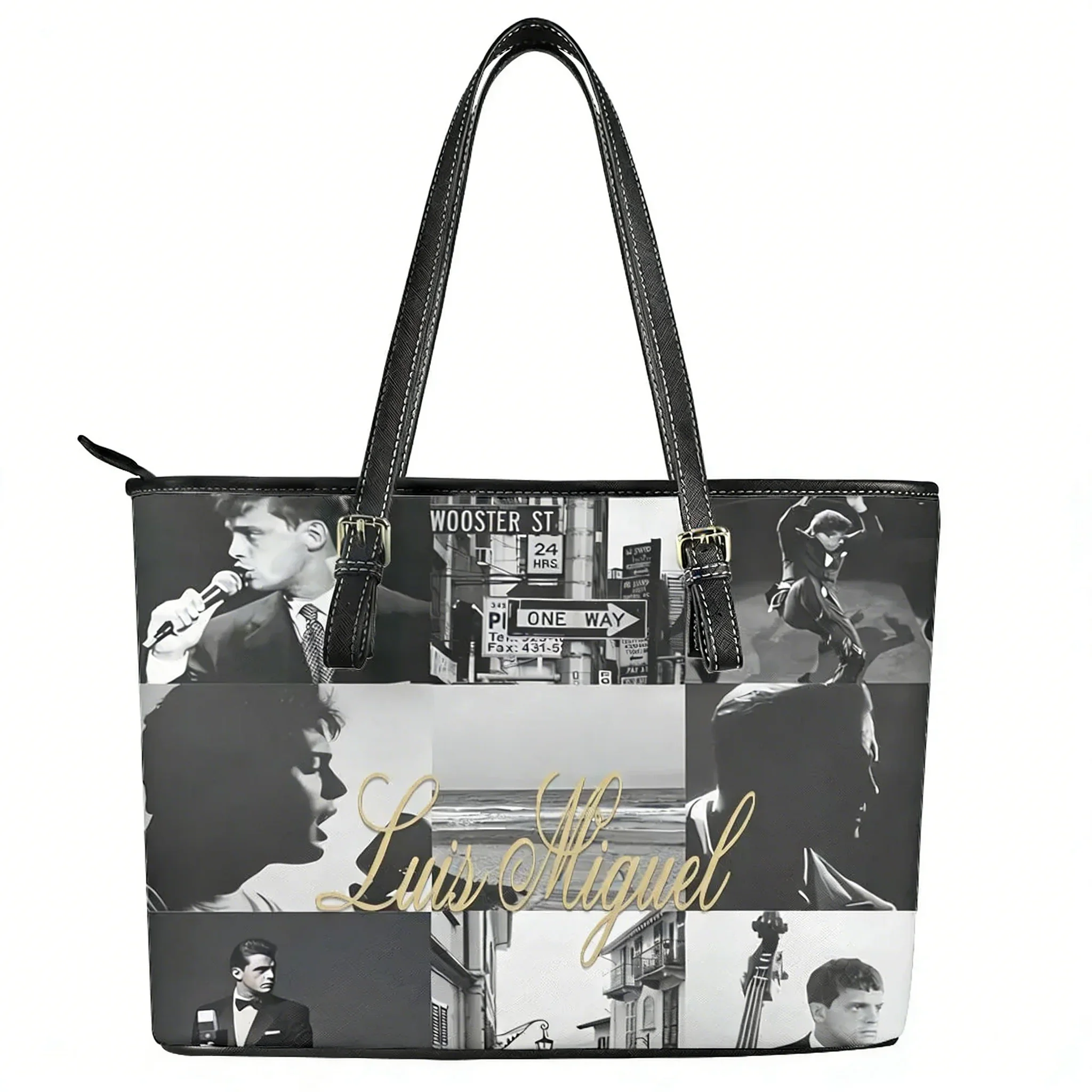 

Сумка-тоут с индивидуальным дизайном в стиле Луиса Мигеля (Мексика), женская/мужская, персонализированная, на плечо, деловая, кожаная, дорожная, подарочная