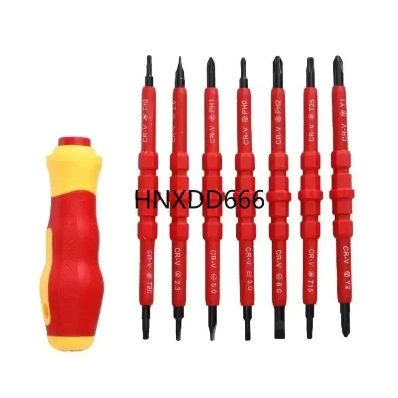 1PC/15PCS 380V/13PCS 1000V Changeable Insulated Screwdriver Set And Magnetic Slotted Bits Repair Tool Electrician Tools