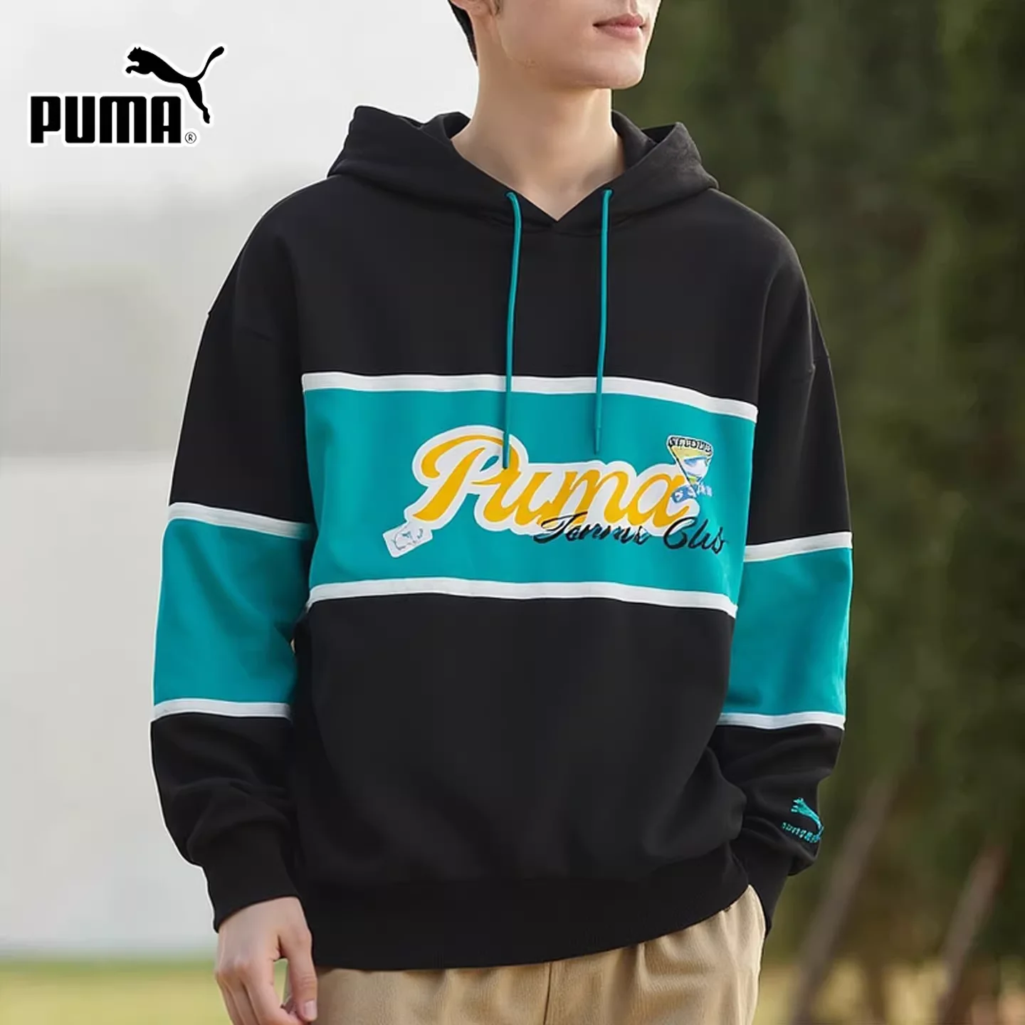 PUMA Unisex Spring & Autumn Cotton Comfortable Hooded Pullover Casual Sports Sweatshirt 625800-01