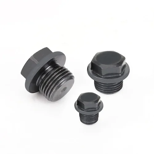 Imagen 1 del producto Rosca métrica macho para brida de acero al carbono, enchufe de extremo hexagonal hidráulico, M8, M10, M12, M14, M16, M18, M20, M22, M24