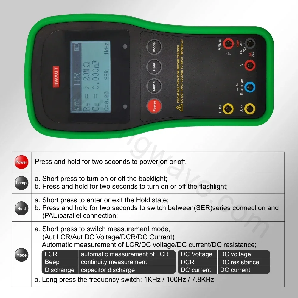 HW-LCR03 200 Inductance Injector Meter For Resistance Capacitance All Components Solenoid Piezo Injectors Tester