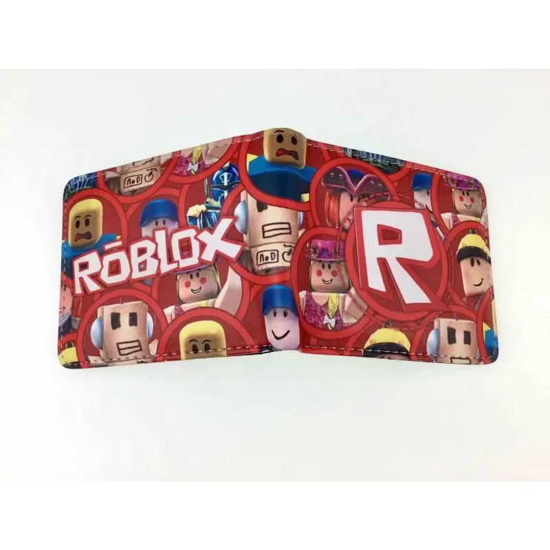 ROBLOX Creative Peripheral Cartoon Merchandise Short Wallet Anime PU Leather Printed Coin Purse Decorative Daily Necessitie
