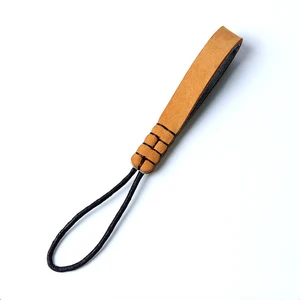 Couro genuíno artesanal cordão carro chaveiro, pingente personalizado criativo, resistente ao desgaste couro chave loop para homens, presente 8 principais vendas chaveiros lisos de couro - №5