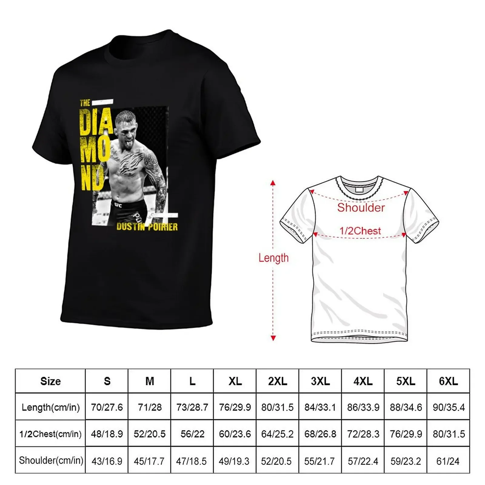 dustin poirier retro T-Shirt plus size clothes heavyweights summer clothes T-shirt men