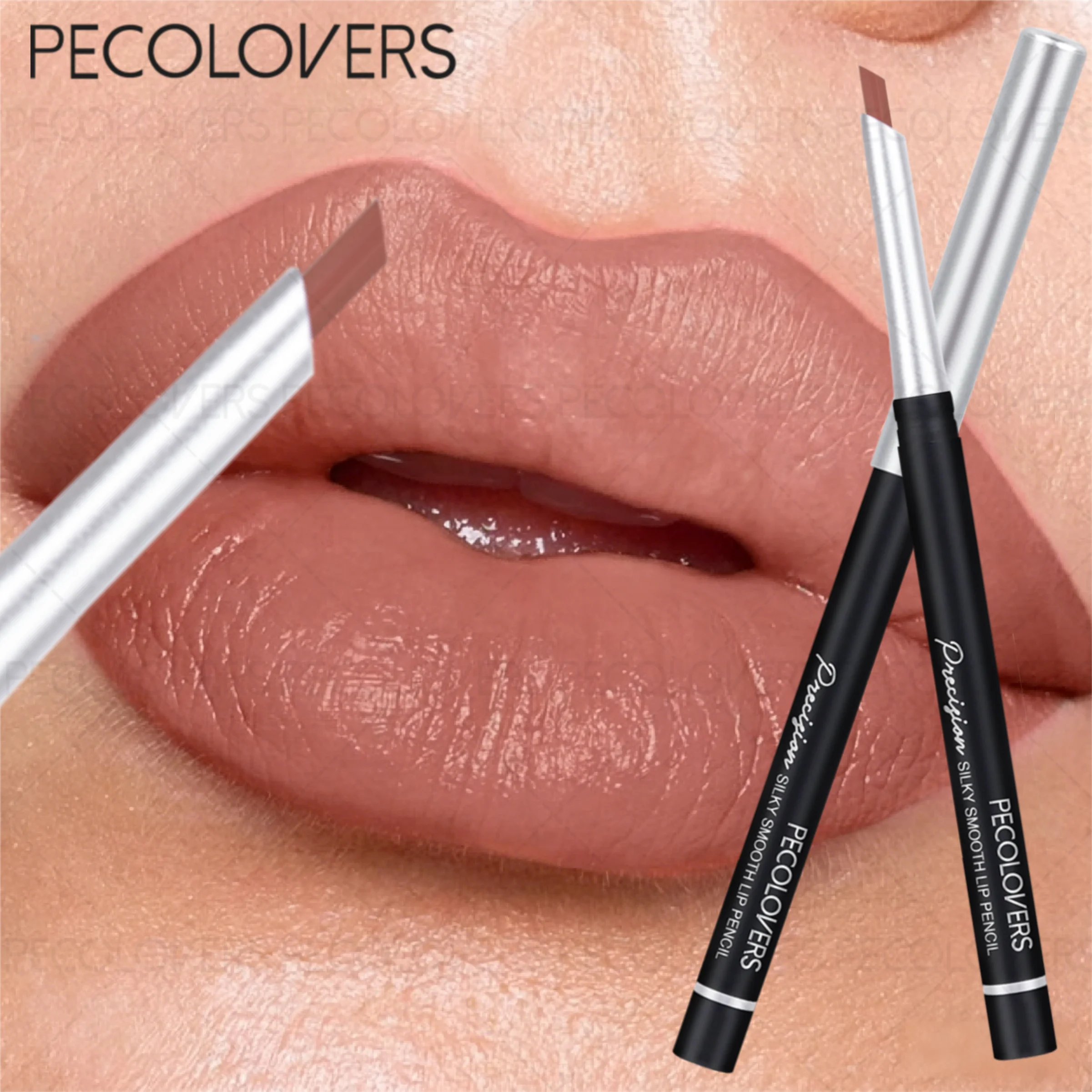 1 Stück Rich Lip Liner Pencil, atmungsaktiver Lippenkonturenstift, tragbares Design für unterwegs, Mauve und Cherry, Lippen-Styling-Kosmetik