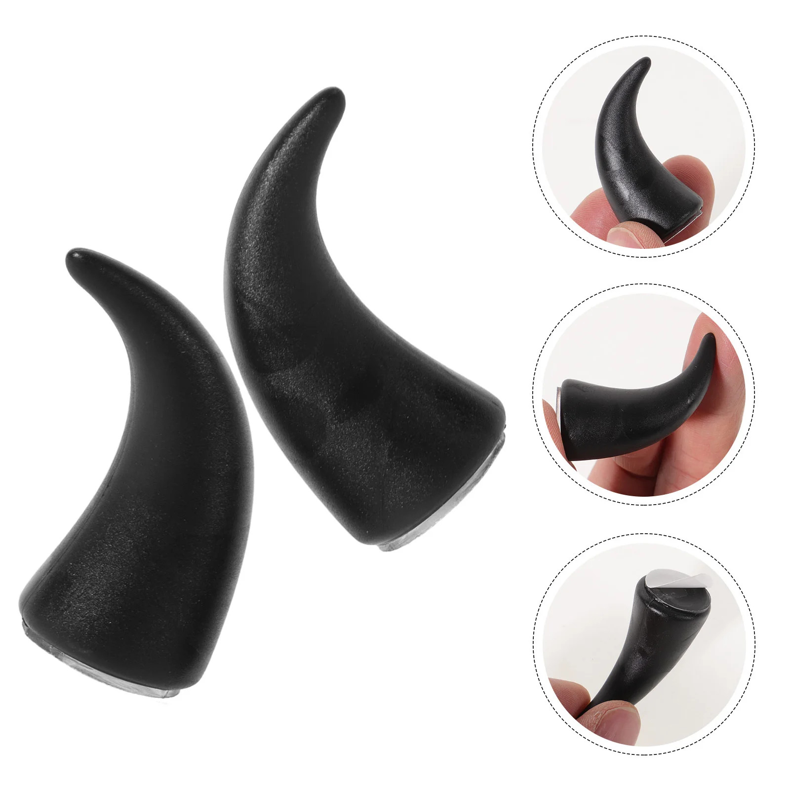 

1Pair Horn Decoration Devil Motorcycle Helmets Ornament Sturdy Fashionable DIY Accessories Set