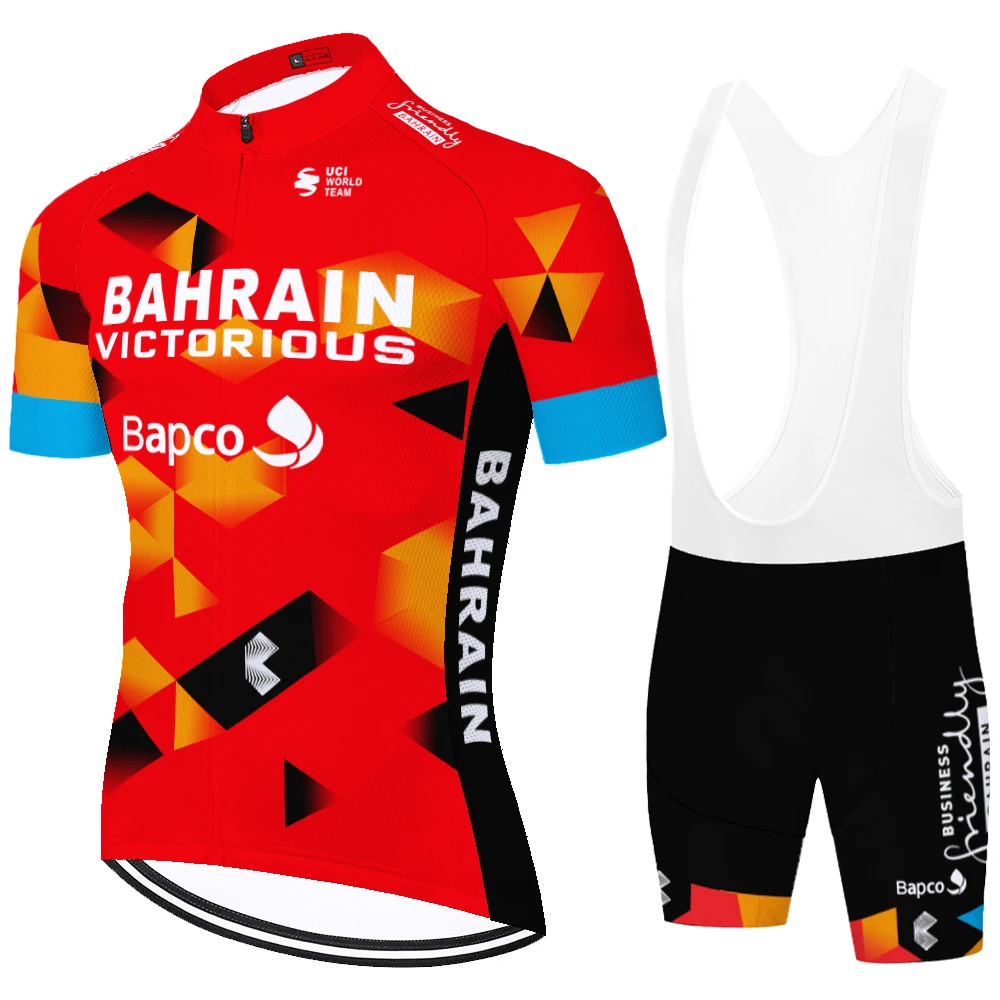 2024 BAHRAIN cycling jersey set conjunto ciclismo masculino road bike mtb cyclisme homme fietskleding heren велоформа мужская