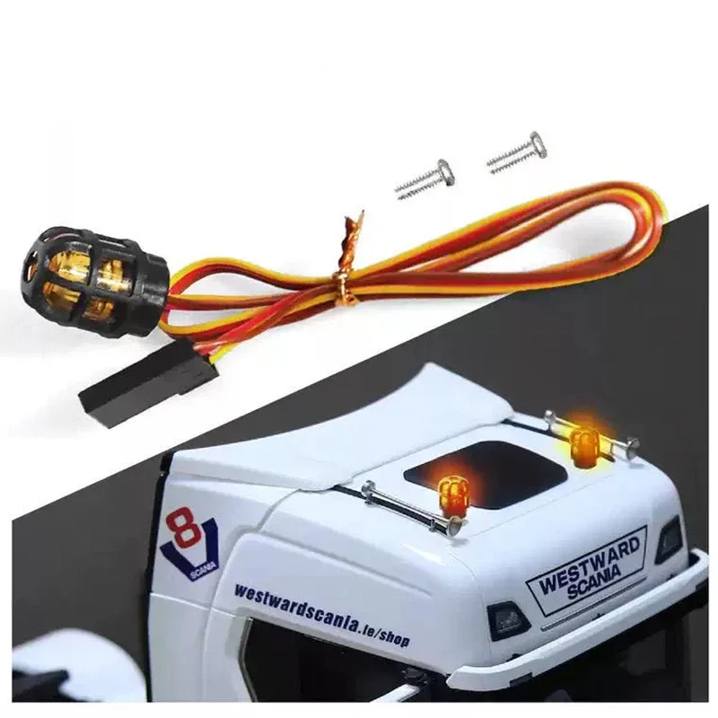 

LED 360 Degree Rotating Engineering Lamp for 1/14 Scale Excavator Tamiya RC Truck Trailer Tippe Car DIY Lighting Accessory