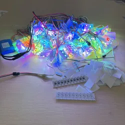 DIY 라운드 코너 LED 초고휘도 대형 삼각형 델타 풍선 연, 야간 비행 문어 삼엽충 레이