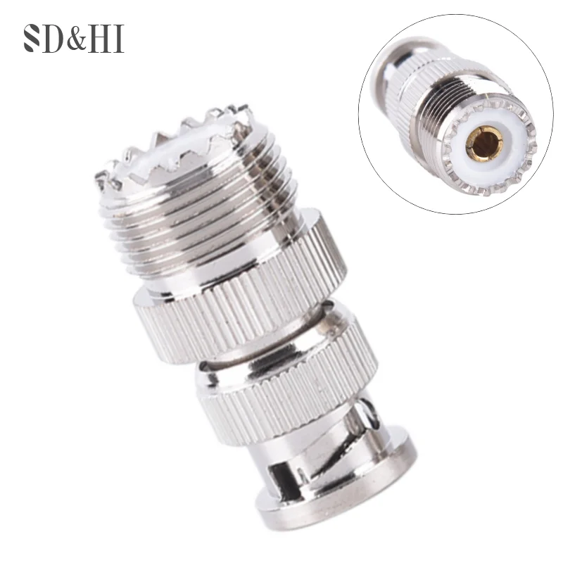 

1Pcs BNC Male Plug To SO239 UHF PL-259 Jack RF Female Coaxial Adapter Cable Connect Connector