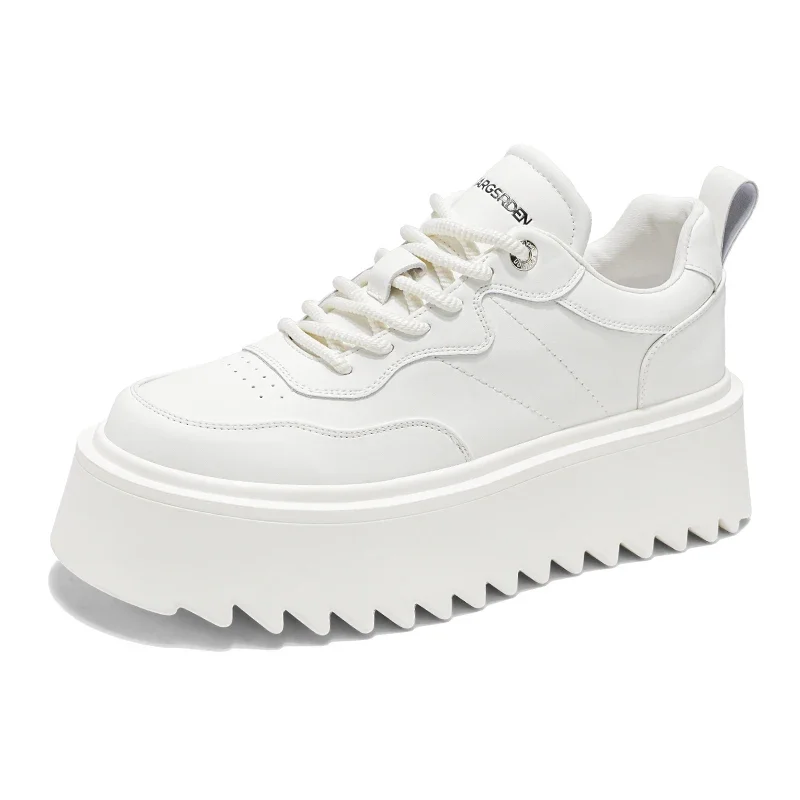 

Thick soled height increasing fashionable sports and leisure shoes, men's motorcycle shoes