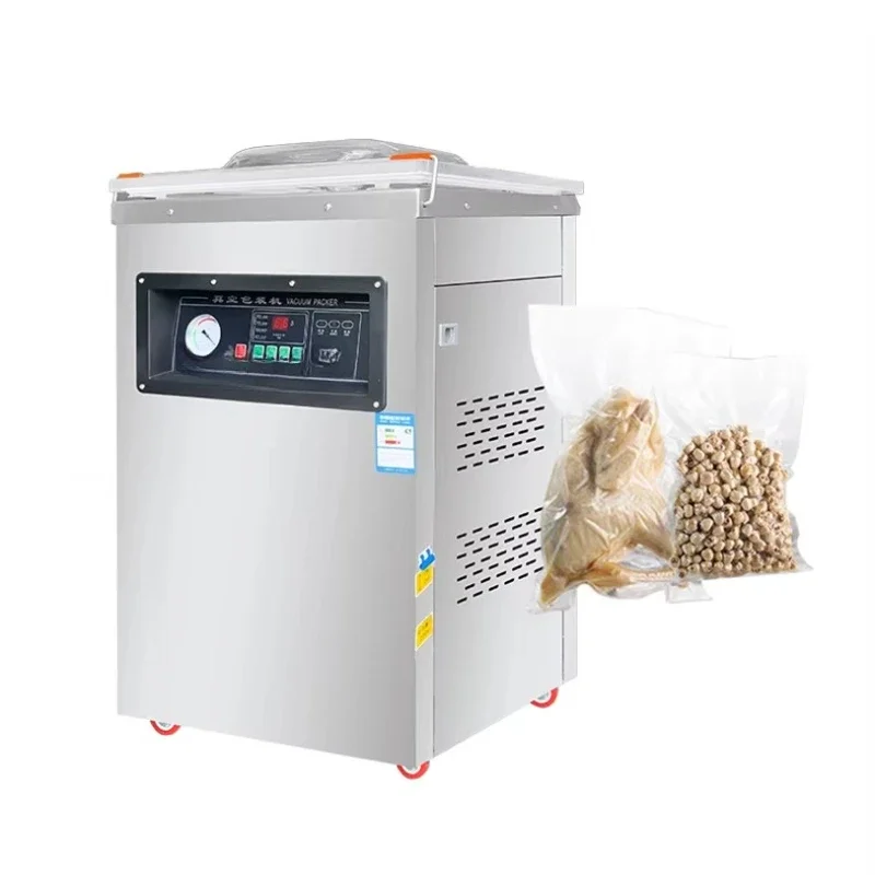 Stainless steel single chamber vacuum packaging machine packaging corn sausage