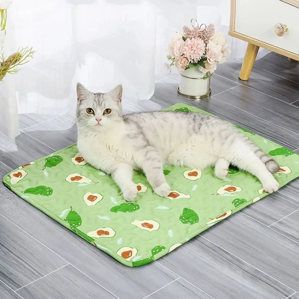 Cute Washable Dog Cooling Mat Breathable Summer Pad Dog Cat Sleeping Pad Pet Ice Pad Blanket Pet Supplies Pet