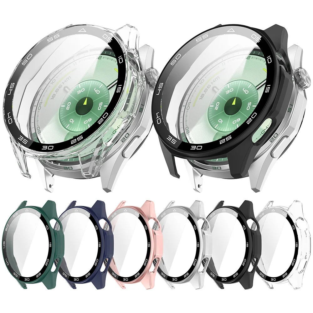 Shell For Huawei Watch GT6 41/46mm Watch Case With Screen Tempered Glass Protector For Huawei Watch GT6 Cover With Scale