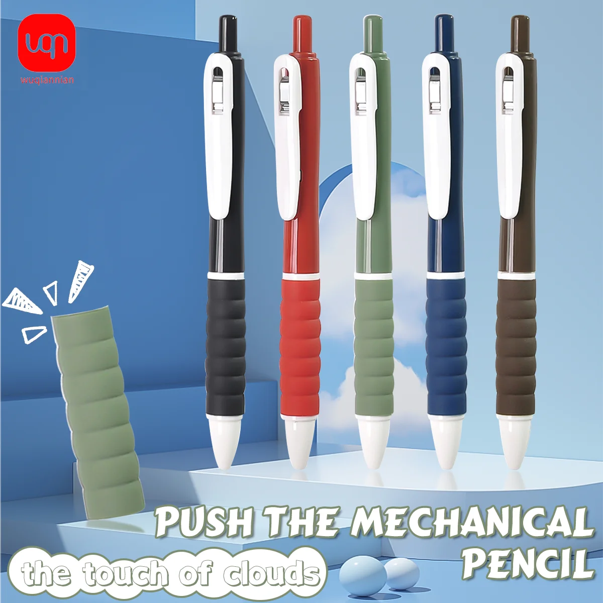 

WQN-4/8/12 шт., гелевая ручка с кнопкой, наконечник 0,5 мм, гладкое письмо, черные чернила, студенческая ручка для подписи, офисные письменные принадлежности