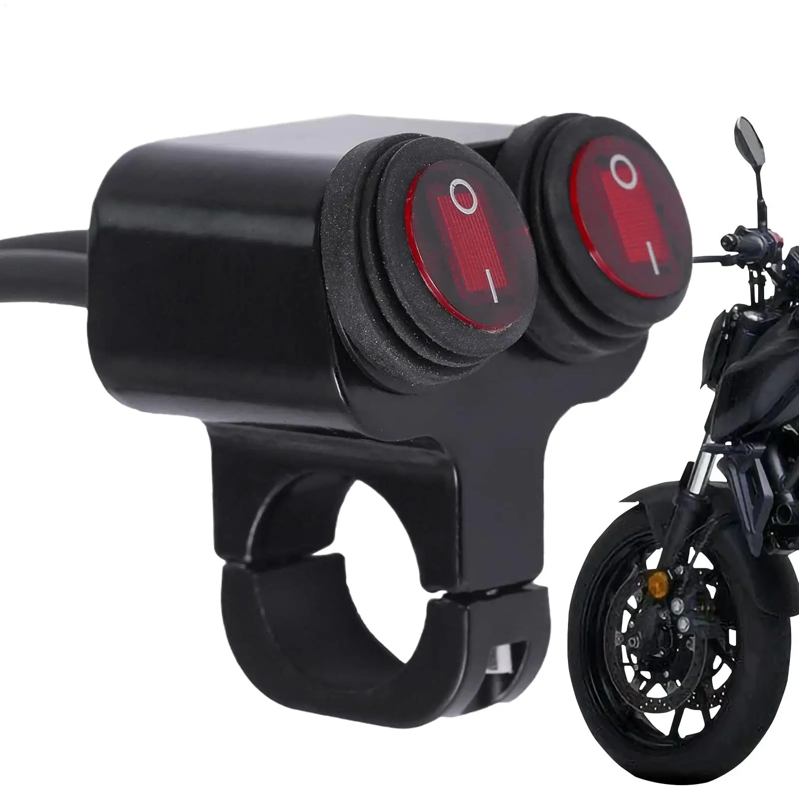 

Handlebar Light Control Waterproof Easy Install Motorcycle Spotlight Handlebar Control for Night Riding City Touring Urban