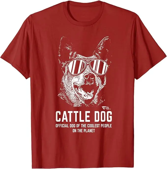 Cattle Dog – Offizielles T-Shirt für die coolsten Hundeliebhaber, Y2k Pupbeats Australian Cattle Dog Grafik-Bekleidung, weiches Baumwoll-T-Shirt – Detail 9