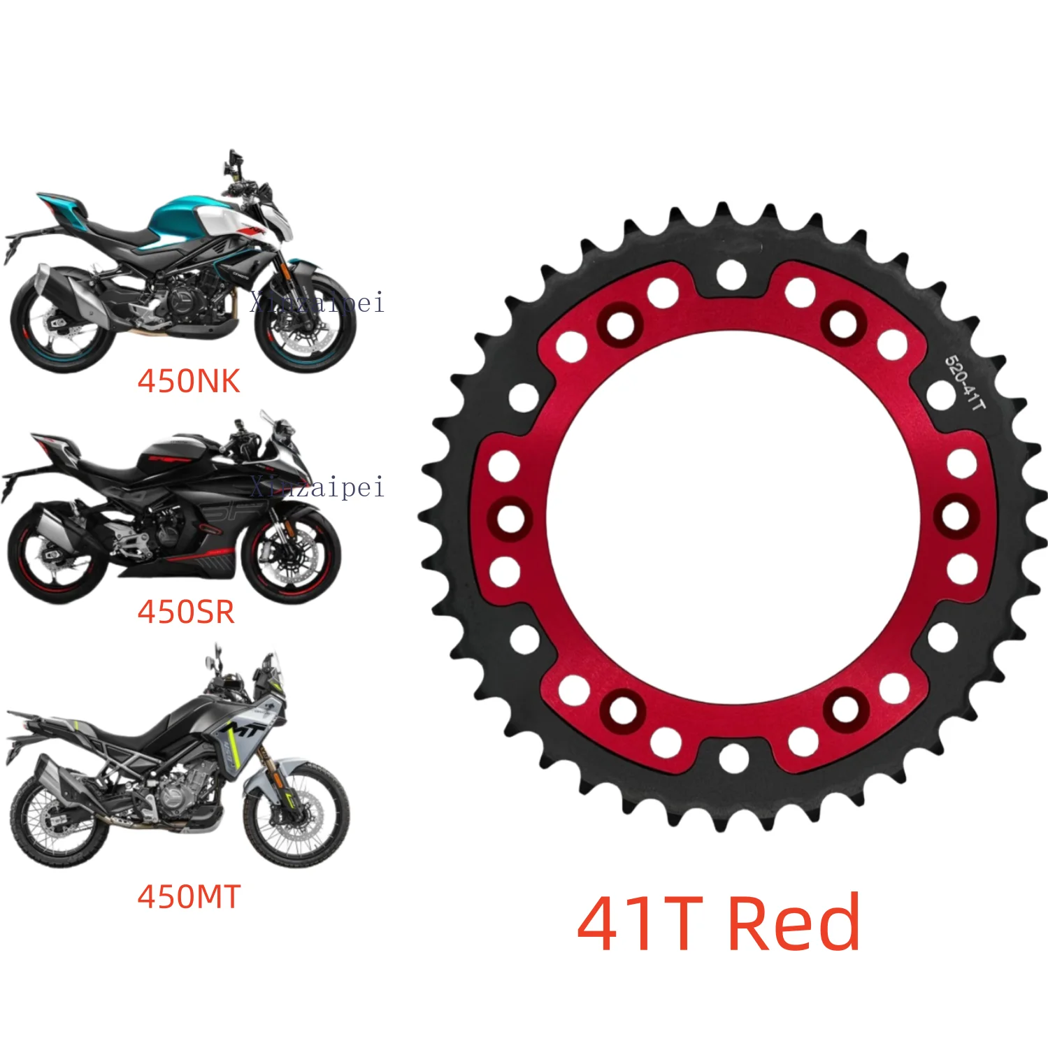 FOR CFMOTO 450SR/SRS 450NK 450MT Large And Small Sprockets Chain Plates Tooth Discs Flywheels CF400-6-7-8-9 Moto Accessories