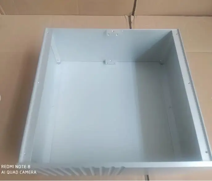 JY3214 هيكل إمداد الطاقة الألومنيوم الكامل الفارغ CNC HIFI DIY صندوق مكبر للصوت