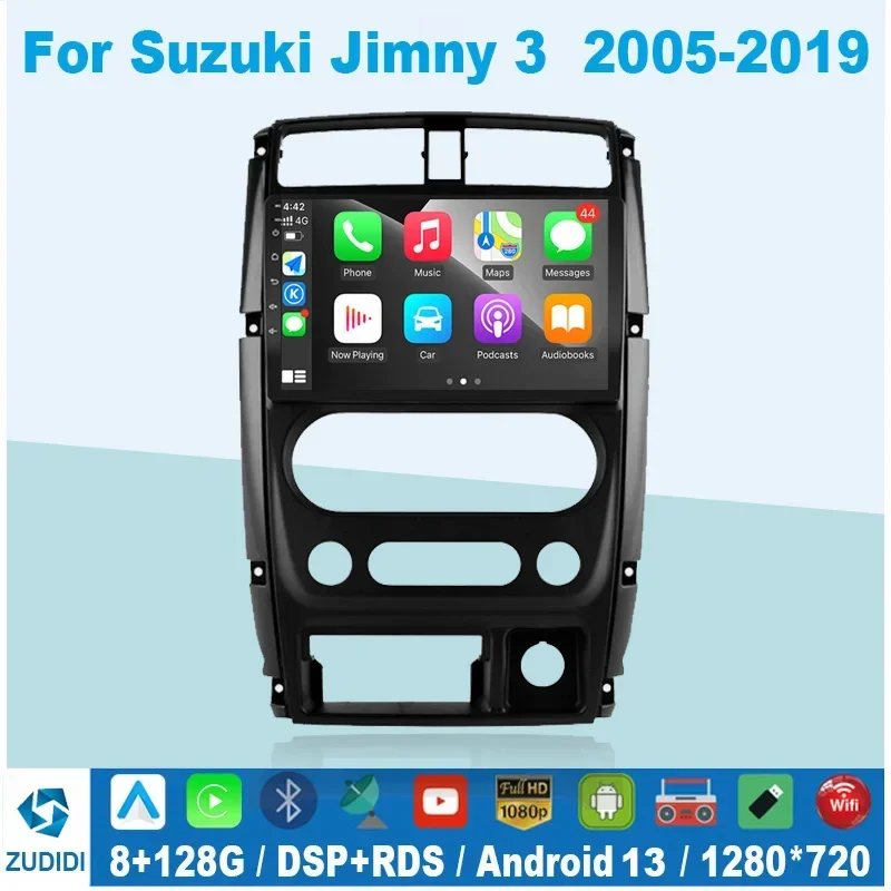 

2 DIN Android 13 Car Radio Android Auto Multimedia Player For Suzuki Jimny 3 2005-2019 Carplay 4G RDS 2din GPS autoradio