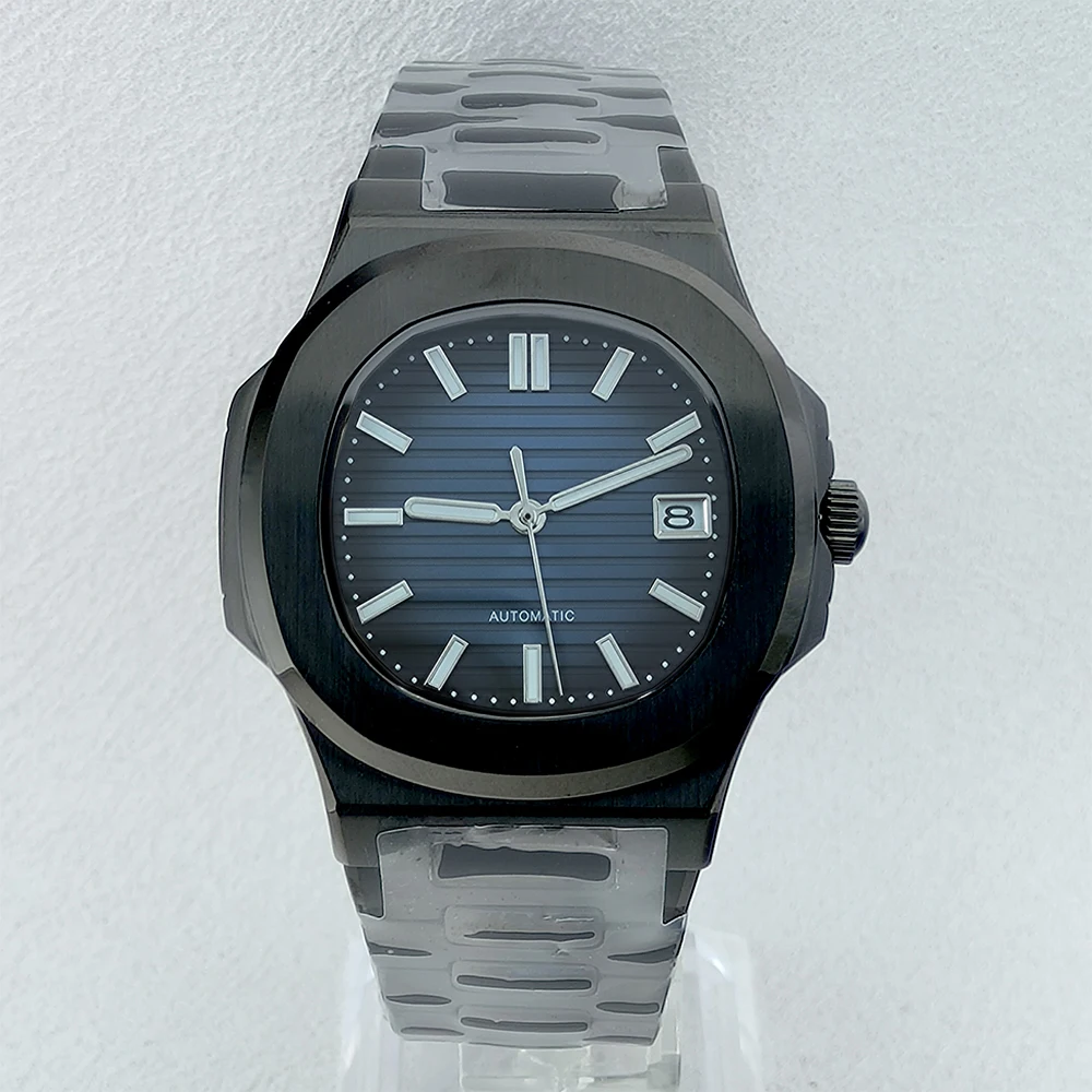 NH35 Watch with Green Luminous Dial Stainless Steel Mechanical Watch Customized Logo Men's Watch Suitable for NH35 Movement