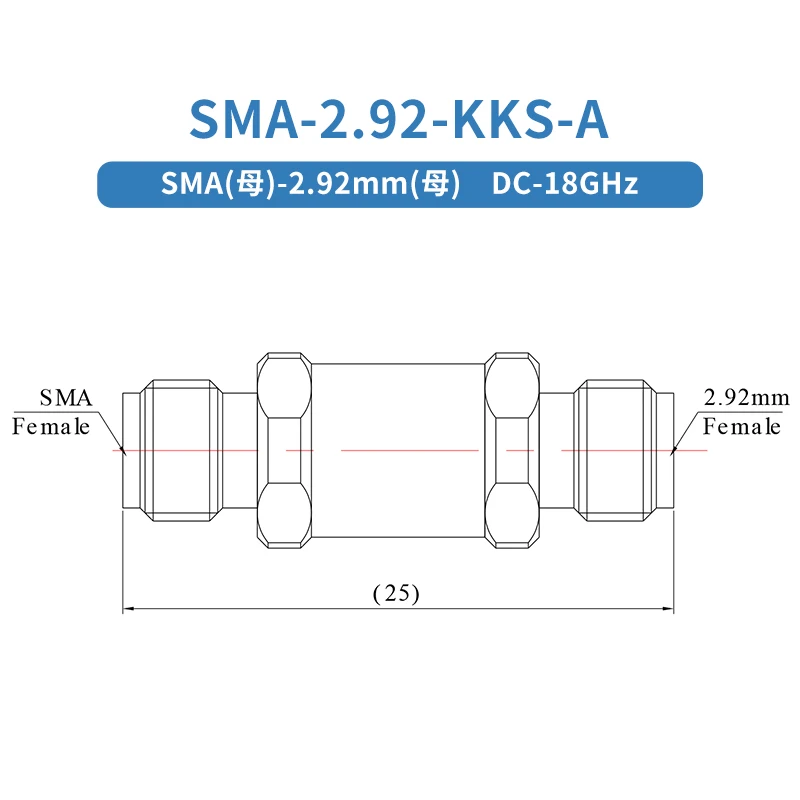 محول 2.92 ملم إلى SMA DC-18 جيجا هرتز موجة قائمة 1.15 JJS/JKS/KJS-A