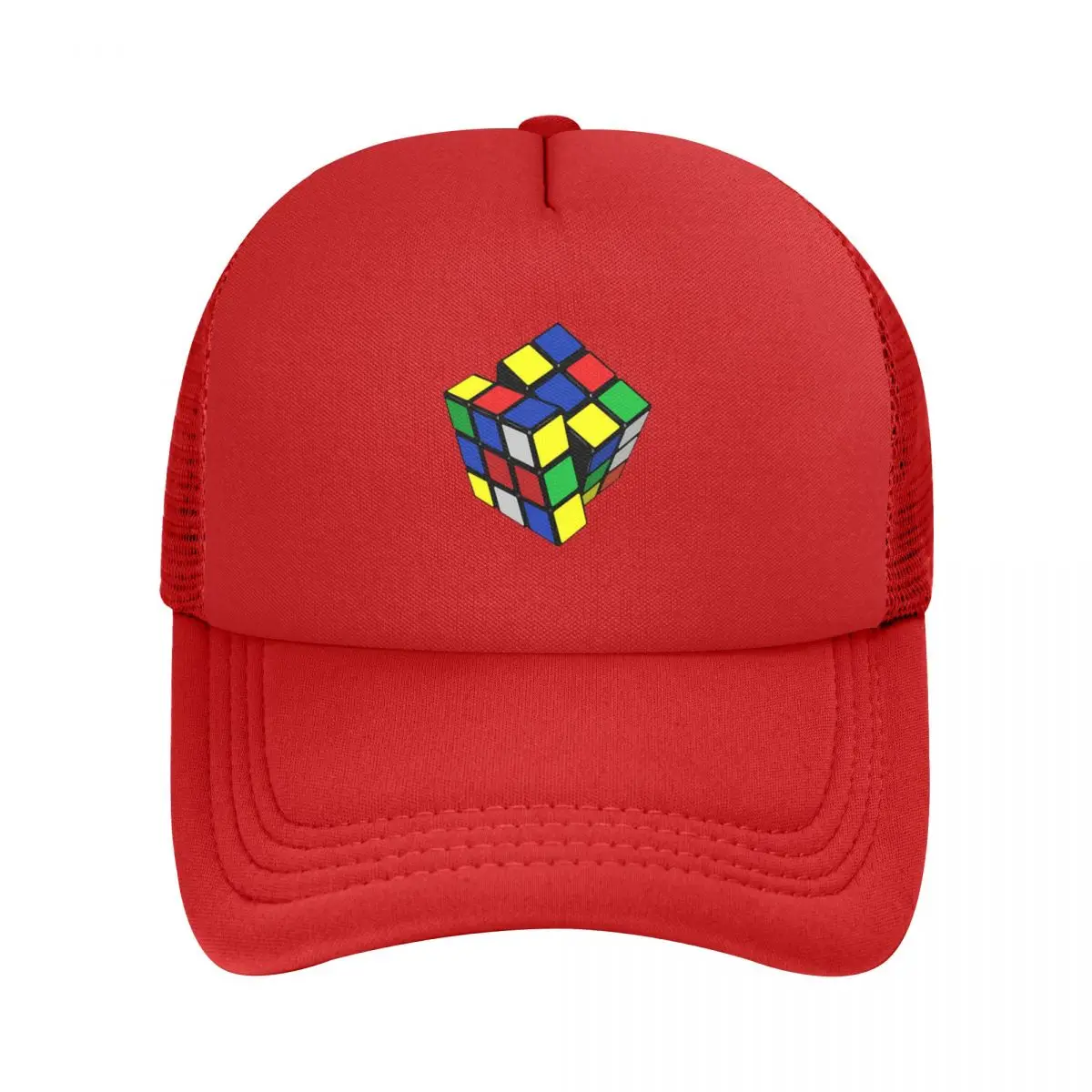 Rubik's Cube Illustration Mesh Baseball Caps Snapback Baseball Hats Breathable Casual Casquette Outdoor For Men's And Women's