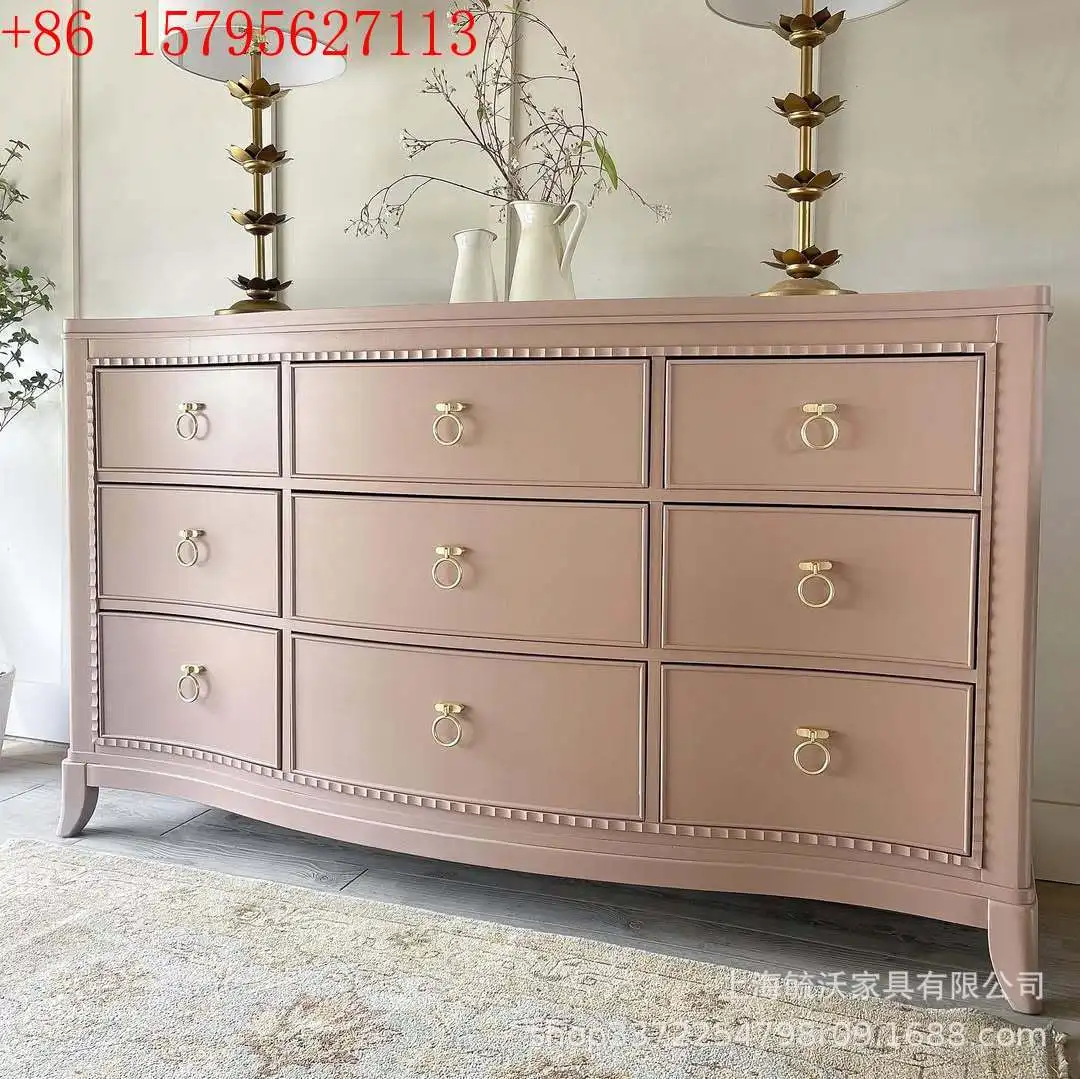 

Американский ретро-комод большой емкости, европейский шкаф из цельного дерева с шестью сундуками для гостиной, спальни, шкаф для хранения вещей