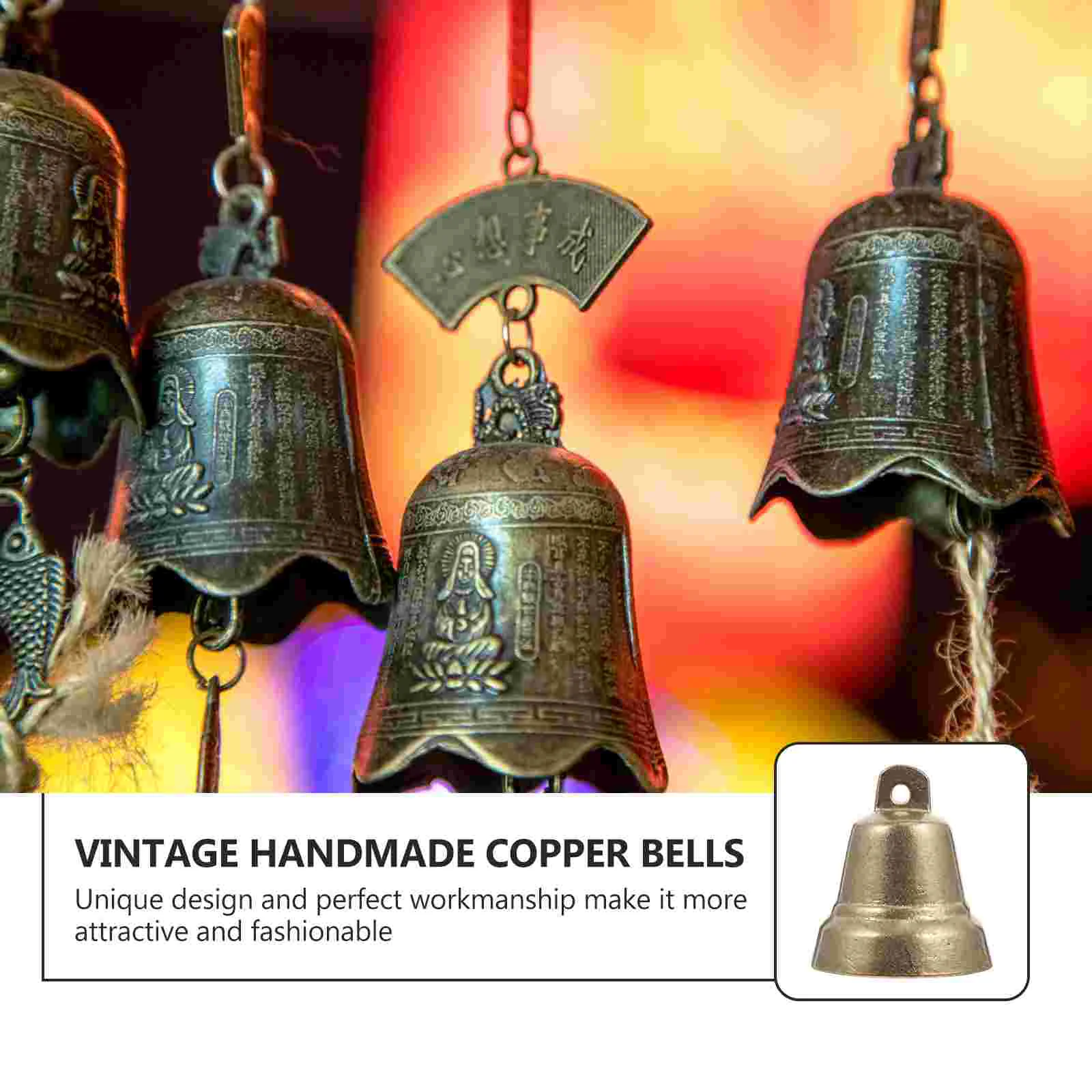 Brass Bell Pet Decorations Livestock Hanging Pendant Copper Anti-lost Animal Bells Vintage