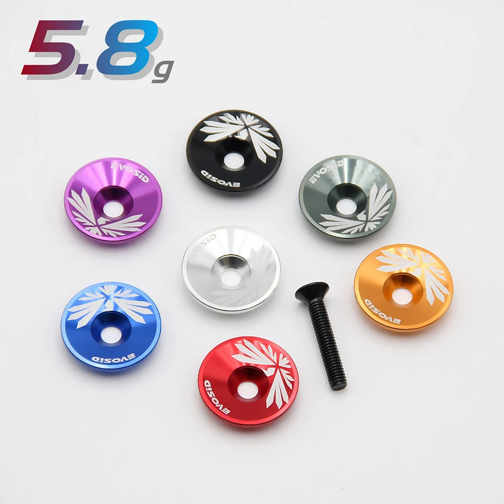 

Bicycle Headset Cap with Screw Bike Stem Cover Aluminium Alloy Bike Headset Cover for Fork Head Tube Cycling Accessories
