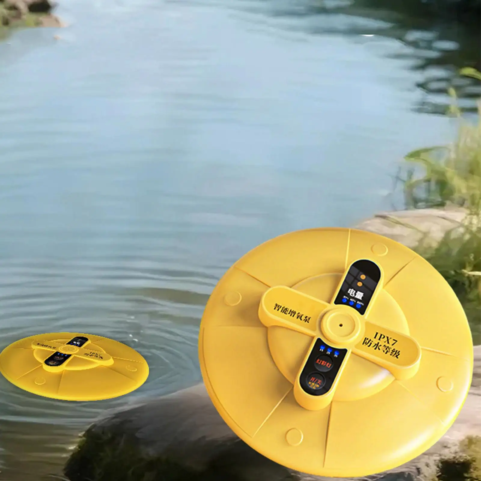 Aireador de tanque de cebo silencioso, impermeable, recargable, bomba de aire con burbujas para cubo de cebo, para kayak, barco, estanque, lago, pesca en agua salada