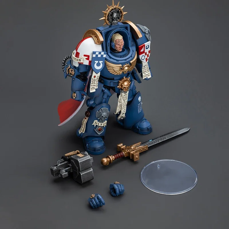 Joytoy warhammer 40k figura de ação 1/18 escala ultramarines terminator equipe articulada modelo militar boneca criança menino brinquedo ornamento