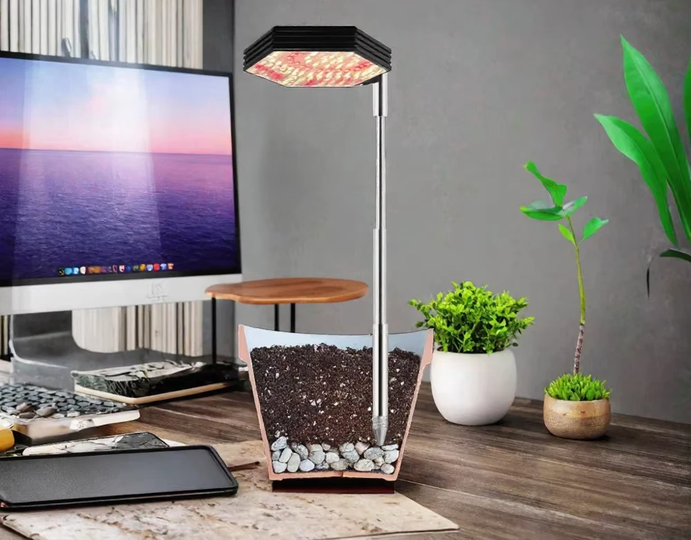Garden Smart Home Stand Height Adjustable 660nm Red and White Dimmable Plant Flowering Desktop Growth Light Fast Delivery