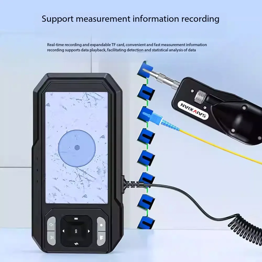 SAIVXIAN A-600V Handheld Fiber Optic End-Face Inspection Instrument Fiber Optic Microscope 400x End-Face Magnification