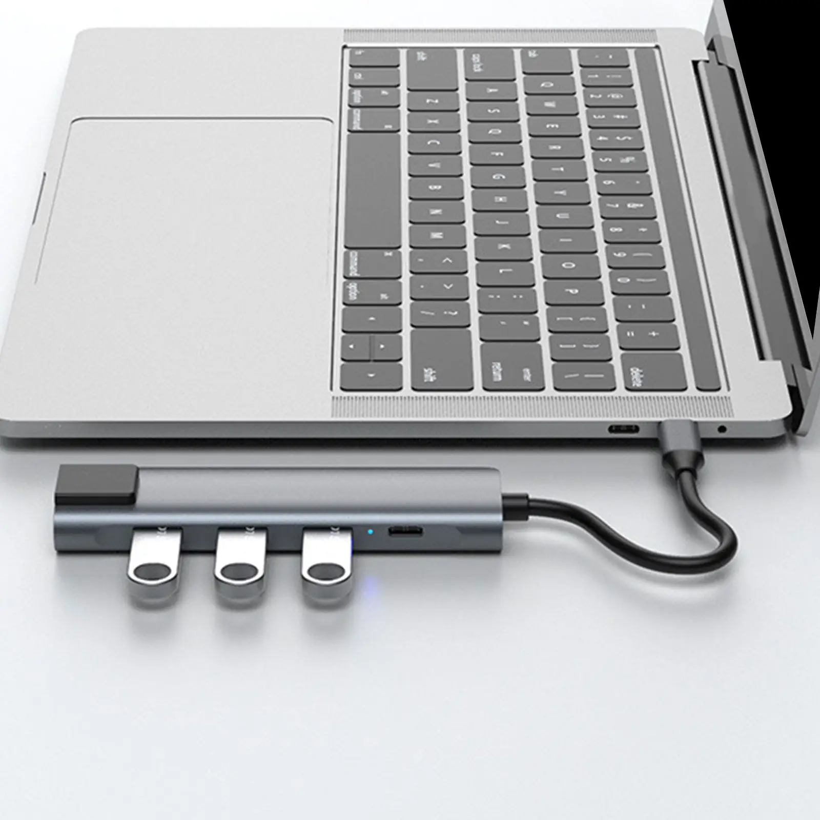 

5-in-1 Type-C Hub Multifunction USB Chub Pd Charging Network Docking Station Adapter Laptop External Interface Expander Portable