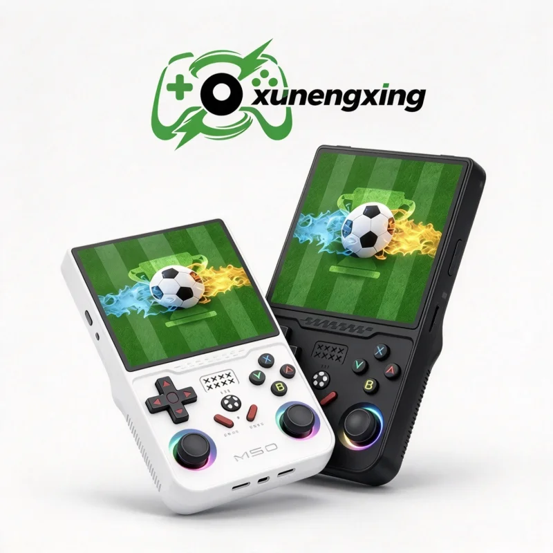 M50 Handheld Retro Game Console Classic ARKOS System 3.5 Inch IPS Portable Video Gaming Console with Single Card for Kids Gift