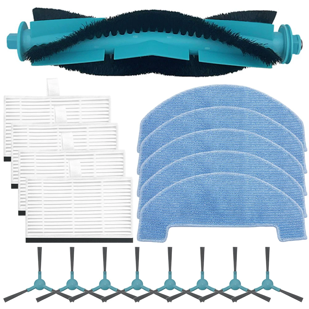 Upgrade Your Cleaning Routine with For Ultenic D10 Robot Vacuum Parts Main Brush Side Brushes Filter and Mop Cloth