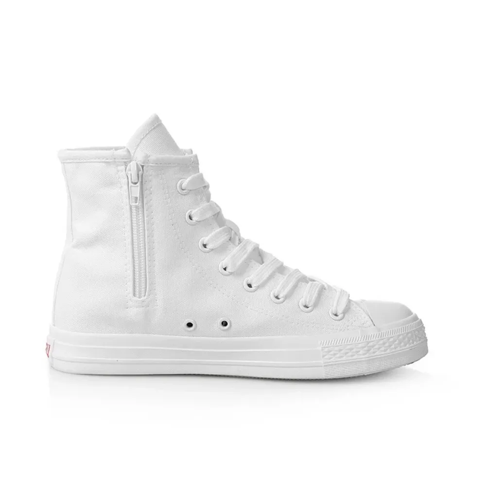 White Sneakers High-top Vulcanized Shoes Women\'s New Casual Canvas Shoes Casual Sports Shoe Lace-up Comfortable Women\'s Shoes