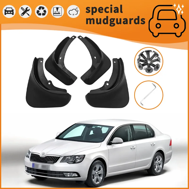 

For 13-22 Skoda SUPER B Yeti Kodiaq KAROQ KAMIQ Mudguards Fender Mudflaps Front Rear Flares Splash Guards Cover Car Accessorie