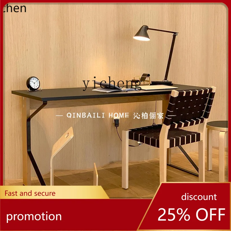 

HXL medieval computer desk multi-layer solid wood conference table household desk writing desk