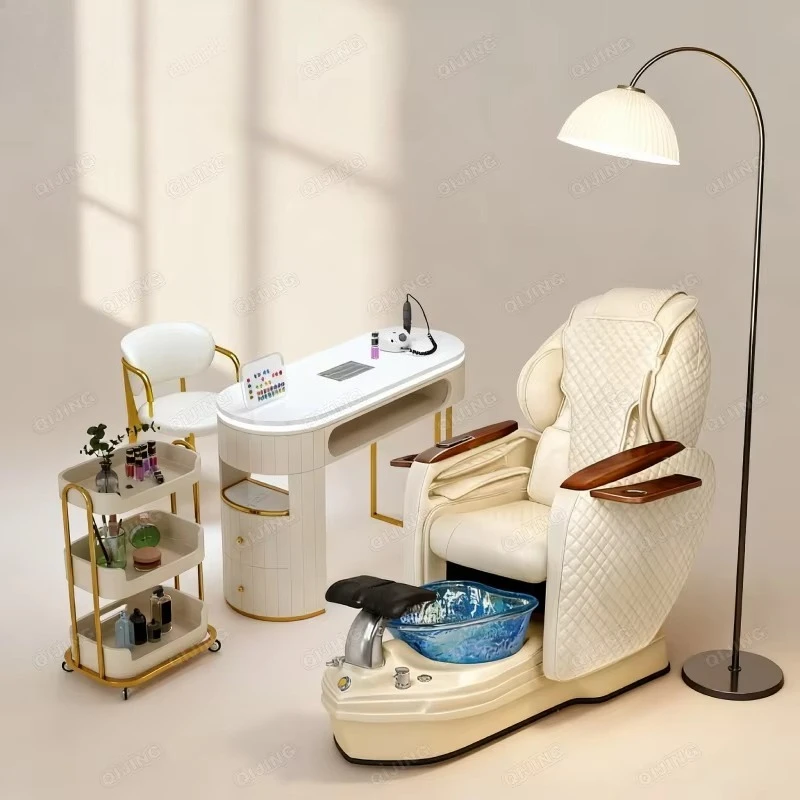 Nail Salon Furniture Foot Spa Massage Electric Manicure Pedicure Seat Station Luxury No Plumbing Pedicure Chair