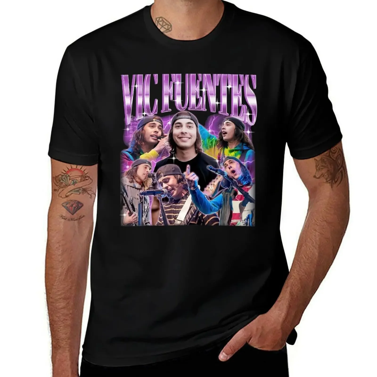 

Vic Fuentes Vintage 90s T-Shirt oversized graphic tee summer shirt croswit shirt man vintage t shirt men