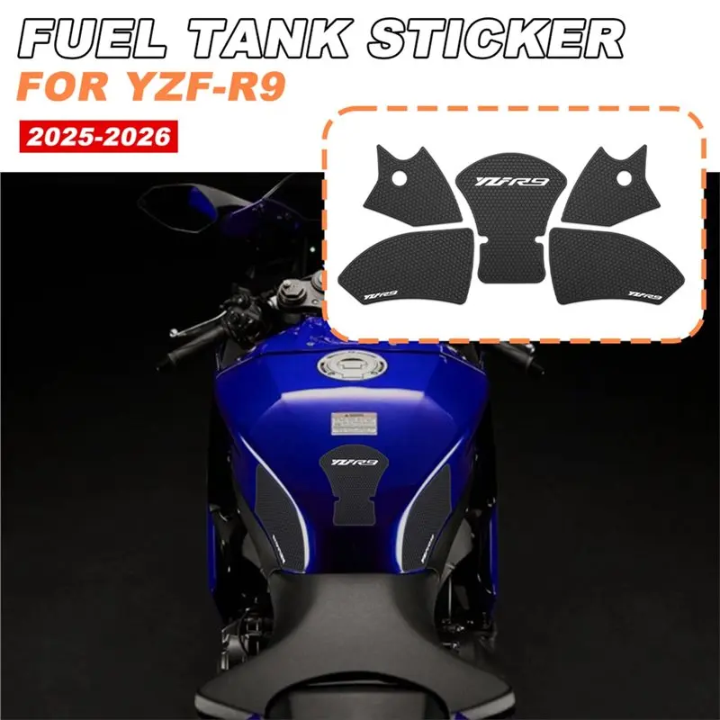 Motorcycle Protection Accessories Decal Sticker Fuel Tank Pad Knee Guard For YZF-R9 2026 YZF-R9 2025 YZFR9 Protector-A54R