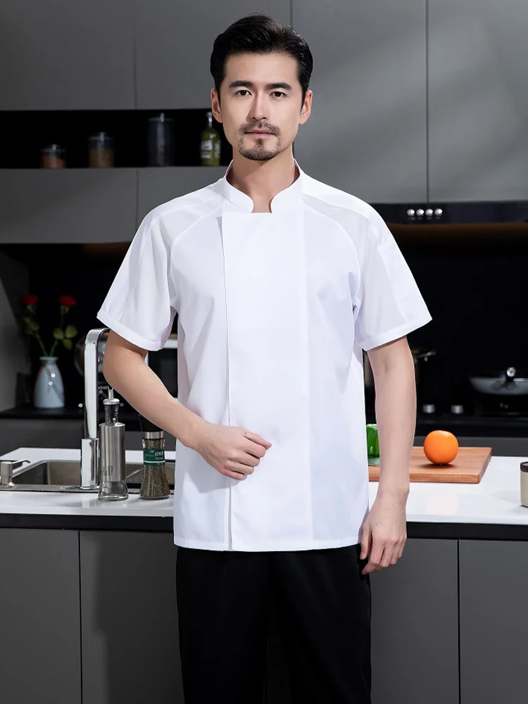 Chef Clothe Dining Hall Uniform Men's Kitchen Jacket Cooking Clothes Tops Bakery Cafe Waiter Workwear Restaurant