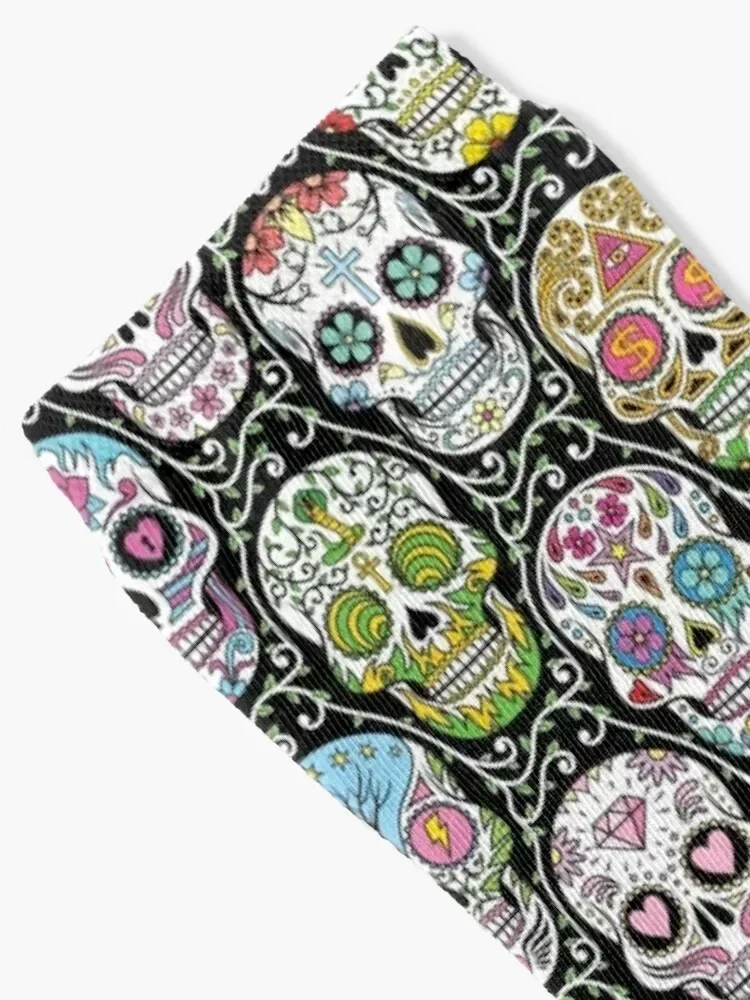 Calcetines con estampado de calavera mexicana, medias deportivas holgadas, calcetines para mujer y hombre